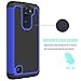 LG K8 Case, LG Escape 3 Case, LG Phoenix 2 Case, NOKEA [Shock Absorption] Hybrid Armor Defender Protective Case Cover for LG Escape 3 / LG Phoenix 2 / LG K8 (Blue)