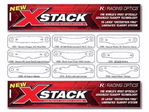 Racing Optics 10231C Buy 5 Get One FREE X-Stack Tearoffs -10231C-6