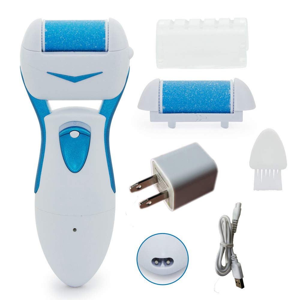 DOMILI Callus Remover Rechargeable Electronic Foot Files Pedicure Tools Pedi Feet Care Perfect for Hard Cracked Skin