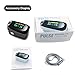 Pulse Oximeter Fingertip Blood Oxygen Saturation Monitor SpO2 Sensor Meter with Alarm Beep Rotating OLED Display