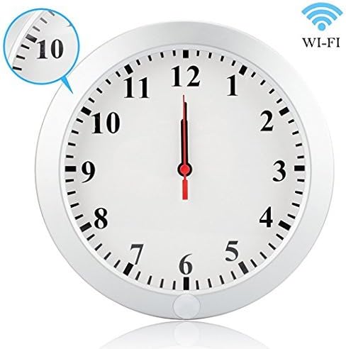 Daretang Upgraded HD 1080P WIFI Hidden Spy Wall Clock Camera Real-time Video Remote View on Your Phone Support IOS/Android/PC,Nanny Cam for Home Security with Motion Detection