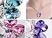 White Gold Plated Swarovski Crystal Heart Shaped Four Leaf Clover Pendant Necklace - Green