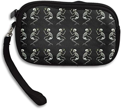Mermaid And Angler Fish Coin Purse Wallet Wristlet Pouch Coin Wallet Zipper Change Holder