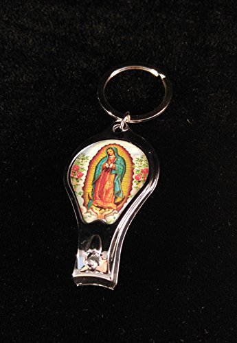 My Baptism/First Communion Festivities,Bottle Opener/Nail Clipper Multi Use Tool Key Chains Gifts Memories.Our Lady Of Guadalupe Set Party Pack 12