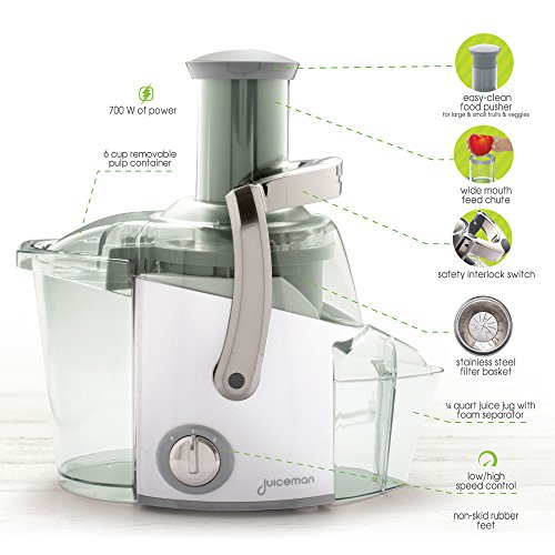 Juiceman JM400 Classic 2 Speed Juicer, with 48oz Removable Pulp Container & 20oz. Foam Separator Juicing Cup - Thumbnail 2