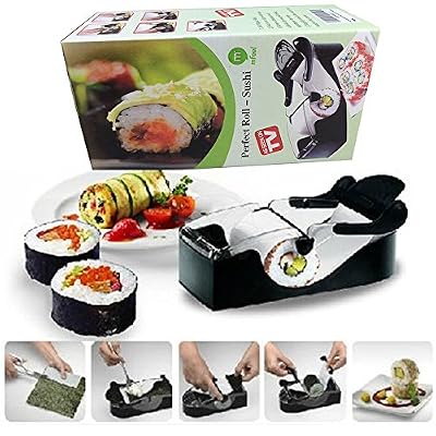 BonAchat Fill-Pull-Done! Easy Sushi Maker Roller Equipment, Perfect Roll, Roll-sushi with Color Box ,1pcs/set.kitchen Accessories