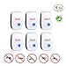 Ultrasonic Pest Repeller - Pack of 6 Electronic Pest Control Plug-in Repellent for Mosquitoes, Mice, Ants, Roaches, Spiders, Bugs, Flies, Insects, Rodents - Human & Pets safe