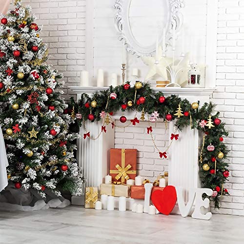 9 Feet Christmas Garland Artificial Pine for Wedding Party Doorway Wall Stairs Decorations and DIY Wreath