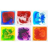 Art3d Liquid Sensory Floor Decorative Tiles, 11.8"x11.8" Square, Colorful, 6 Tiles