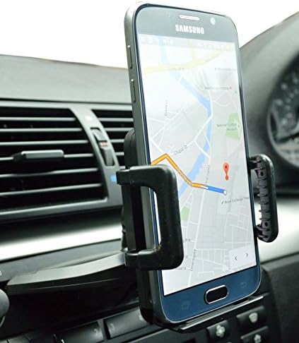 iTechnics Car Mount Universal Phone Holder Compact CD Slot Design for iPhone 6 6 Plus SE 5 4 Samsung Galaxy S7 Edge S6 Edge Note Motorola Sony Nokia-Black