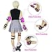 eNilecor Kid's Skating Roller Blading Wrist Elbow Knee Pads Blades Guard Gift for Children's Day, Christmas Pack of 6 (Purple/Pink, S)