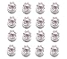 AlphaAcc 20pcs Clear Crystal Swirl Hair Twists Coils Spirals Hair Pin Clip Accessories-Pearl