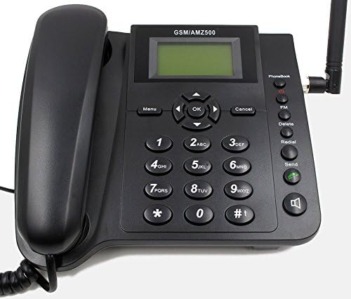 Topsma Cordless Telephones,Quad Band GSM Telephones,Desk Telephones Teminal Support SMS,Cordless Phones Built-in Battery,Black