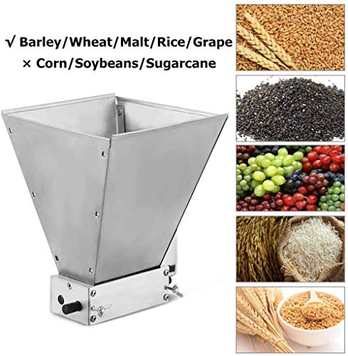 Vogvigo Manual Malt Miller 2 Roller Grain Crusher Barley Malt Mill Homebrew Grain Grinder Crusher Beer