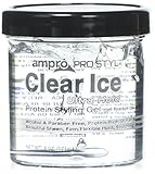 2PCS Ampro Style Clear Ice Protein Hair Styling Gel, 6 Ounce