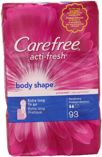 Carefree Body Shape Extra Long Unscented, 93 Count