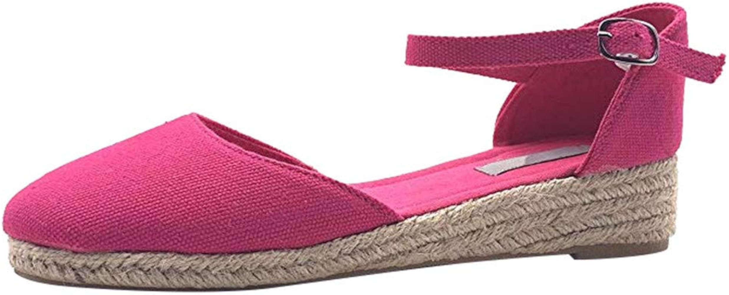 hot pink espadrille wedge