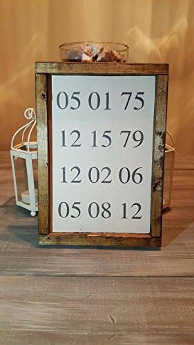 Important dates framed sign-birthday sign-gallery wall-personalized birthday sign-farmhouse decor
