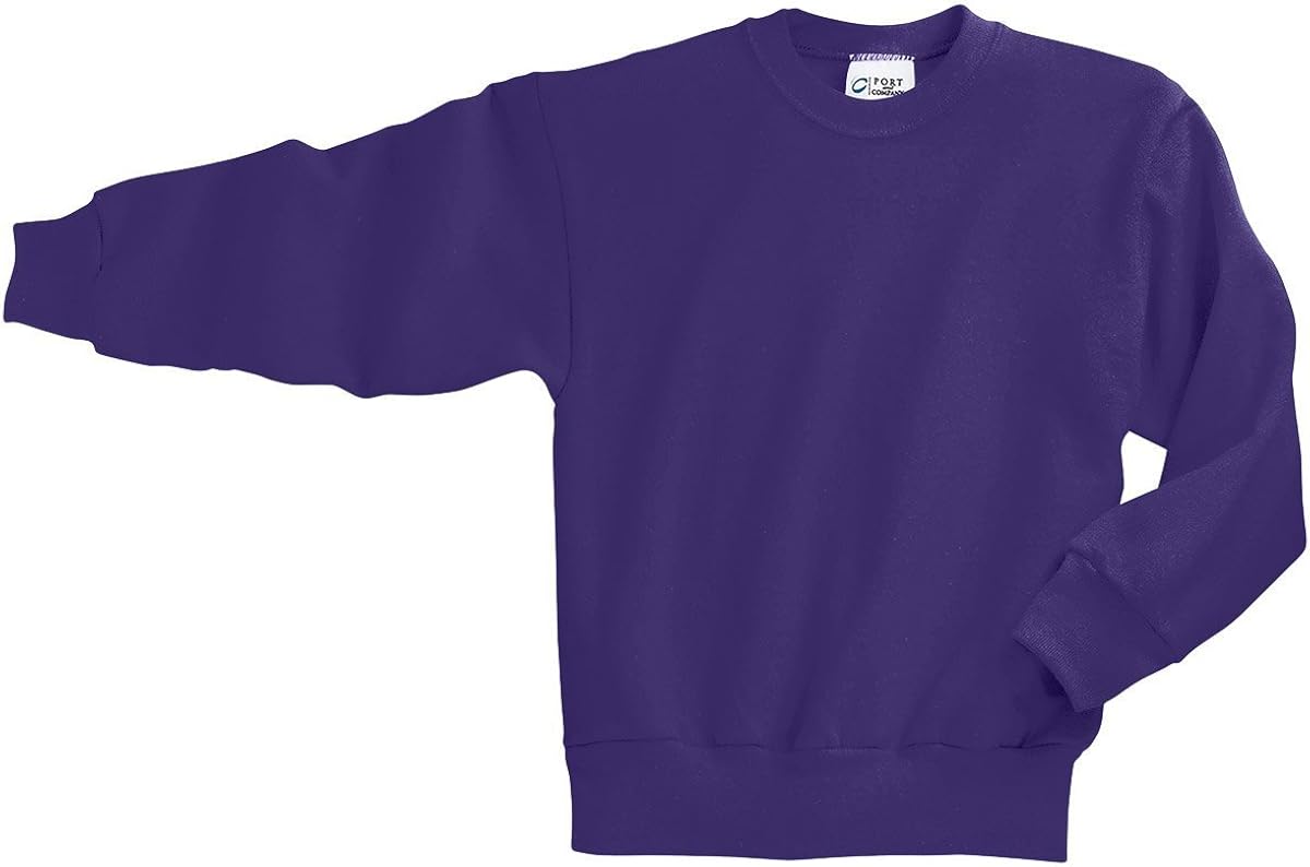 purple crewneck sweatshirt