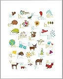 Nature Themed Spanish Alphabet Wall Art Print 11x14 Nursery Decor Kid's Wall Art Print Kid's Room Decor Gender Neutral Nursery Decor Animal ABC Poster Baby Room Decor Classroom, Eco-Friendly
