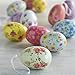 Set of 12 Painted Floral Egg Ornaments: Easter Egg Decor by RAZ Imports (Pastels)