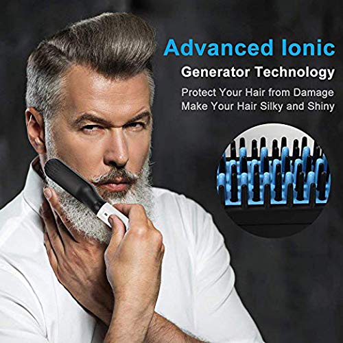 Beard/Hair Straightener Comb，DreamCatching Electric Comb for Men, Fast Shaping for Beard Grooming, Women Short Hair Straightening Brush - Thumbnail 6