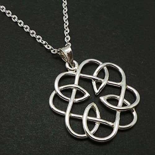 Handmade Silver Celtic Father Daughter Knot Pendant