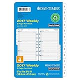 Day-Timer Weekly Planner Calendar Refill 2017, Two Page Per Week, Loose Leaf, 5-1/2 x 8-1/2
