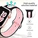 EXCHAR Sport Bands Compatible with Apple Watch Band 38mm 40mm Breathable Soft Silicone Strap Replacement Band for iWatch Series 4/3/2/1 for Women and Men S/M Black Pink