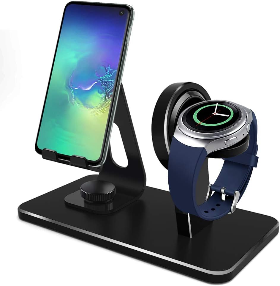 Compatible Samsung Gear S2 Charger Stand, NAHAI Charging Dock for Galaxy Watch Active Samsung Gear S2/Sport, Note9 / Note8 / S9/S9 Plus / S8/S8 Plus (Not Including Charger or Phone)