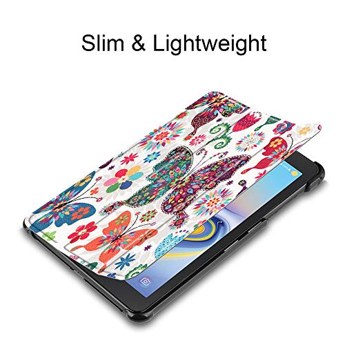 Cywulin Case for Samsung Galaxy Tab A 8.0 2018, Slim Folio Smart Trifold Leather Shell Stand Cover Lightweight for Galaxy Tab A 8 Inch 2018 Release Tablet SM-T387 Verizon Sprint T-Mobile AT&T (C)