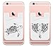 Cardly (Two Cell Phone Stick on Wallet Card Holder Phone Pocket for iPhone, Android and All Smartphones. (Animal)