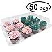 Katgely Clear Plastic 12 Cupcake Container Case of 50