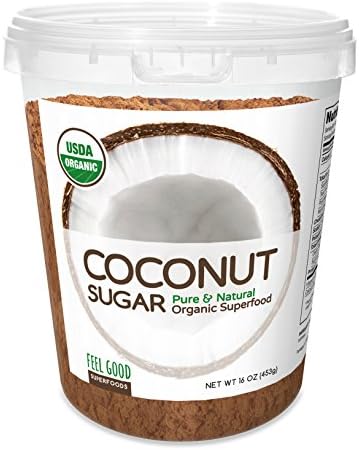 Feel Good Superfoods USDA Organic Coconut Sugar 16 Ounce / 1 Pound