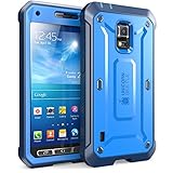 Galaxy S5 Active Case, SUPCASE Unicorn Beetle PRO Series Full-body Hybrid Case with Screen Protector (SM-G870A Water and Shock Resistant Version Smartphone), Blue/Blue Dual Layer +impact Resistant