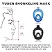 YUDER Full Face Snorkeling Mask with Camera Mount 180°Panoramic Snorkel Mask with Anti-Fog,Anti-Leak Design for Beginners,Kids,Youth and Adults (Black, S/M)
