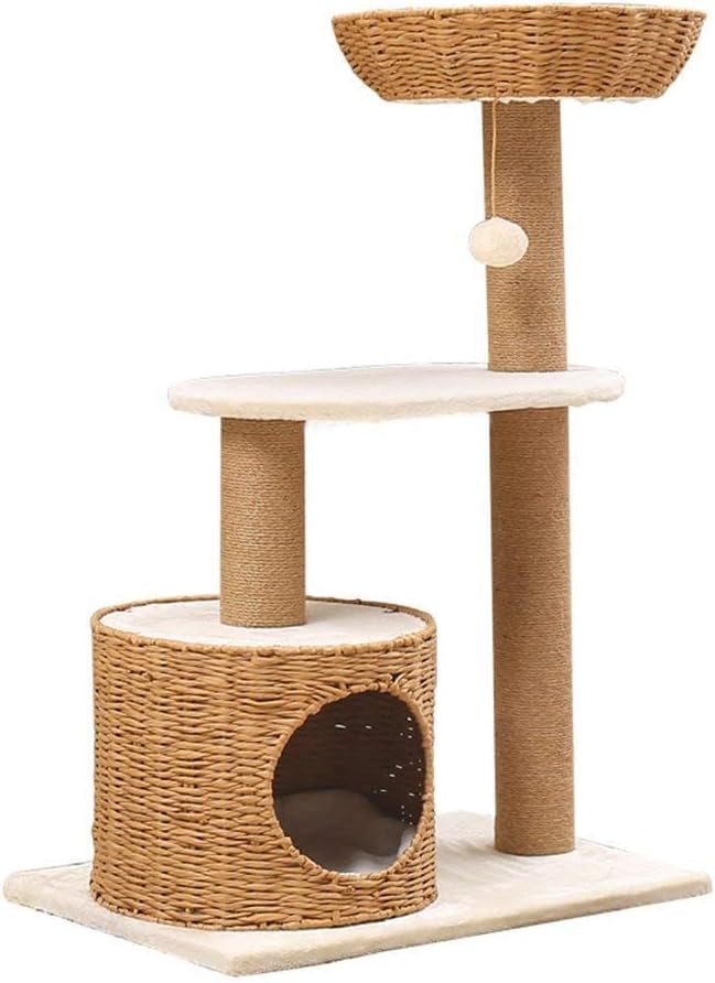 Arbre à chat en rotin Lit pour chat Tour d