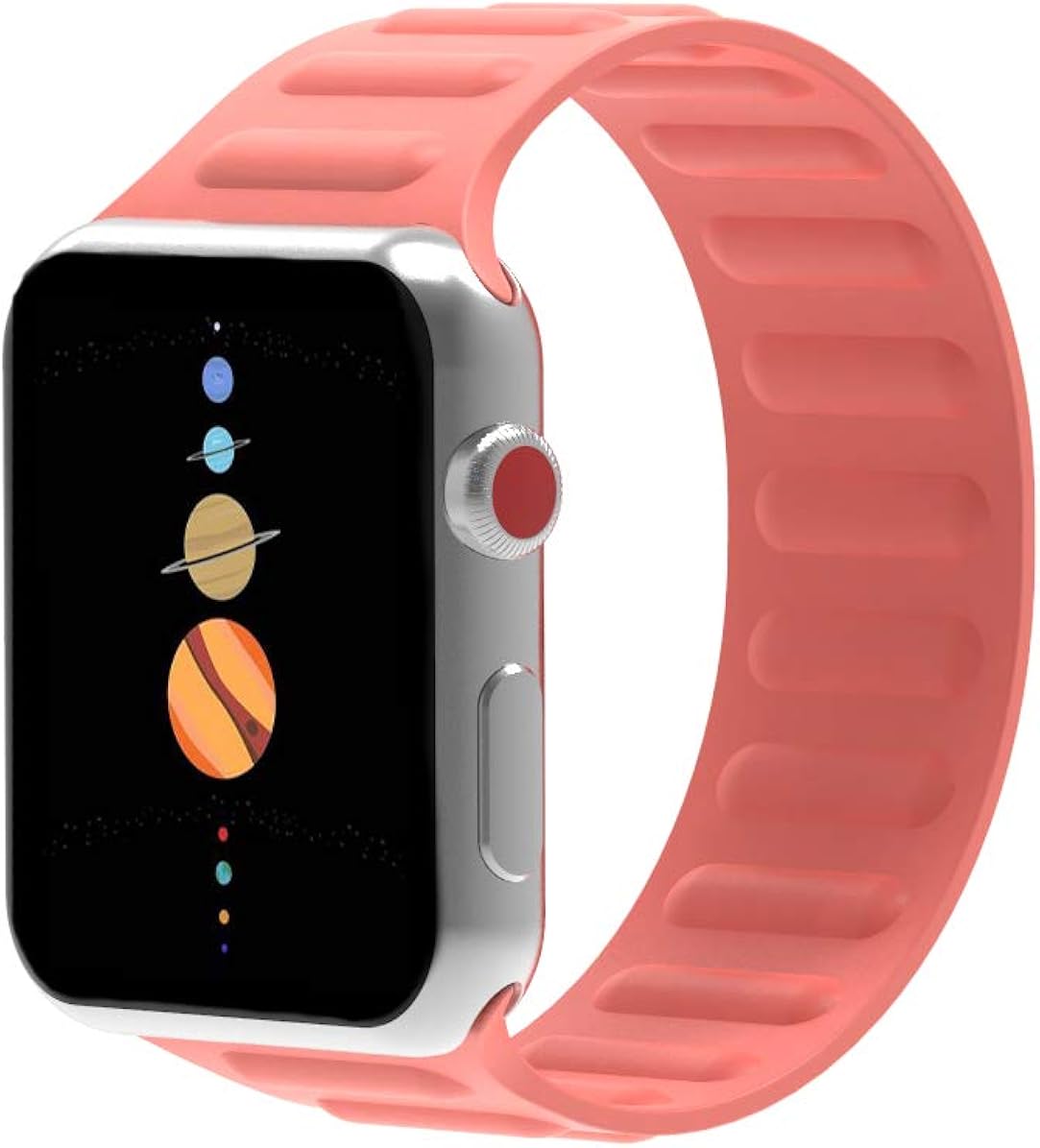 Solo Loop Stretchy Silicone Sports Replacement Strap Band Compatible With Apple Watch Series 6/5/4/3/2/1/SE Universal 38mm 40mm 42mm 44mm