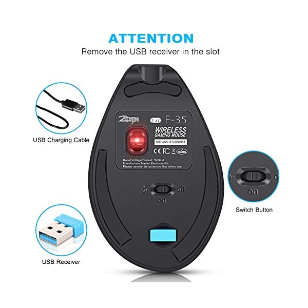 ECHTPower-Vertical-Ergonomic-Mouse-WirelessRechargeable-Optical-USB-Mouse-for-LaptopDesktopPCMacbook-with-100016002400-DPI6-Buttons ECHTPower Vertical Ergonomic Mouse Wireless,Rechargeable Optical USB Mouse for Laptop/Desktop/PC/Macbook with 1000/1600…