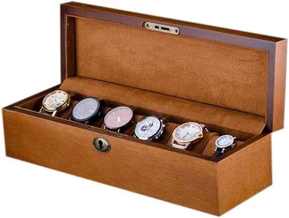 Cajas para relojes Retro Madera De Alto Grado Caja De Reloj del Día De Tarjeta De