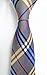 MINDENG Tartan Wool Tie Orange Check Business Men's Silk Neckties Leisure Ties