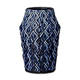 Bloomingville A27120013 Navy Patterned Ceramic Vase