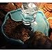 WINGOFFLY Automatic Reptile Feeders Waterer Automatic-refilling Turtle Water Dispenser Bottle Tortoise Food Water Bowl Feeding Dish for Lizards Blue