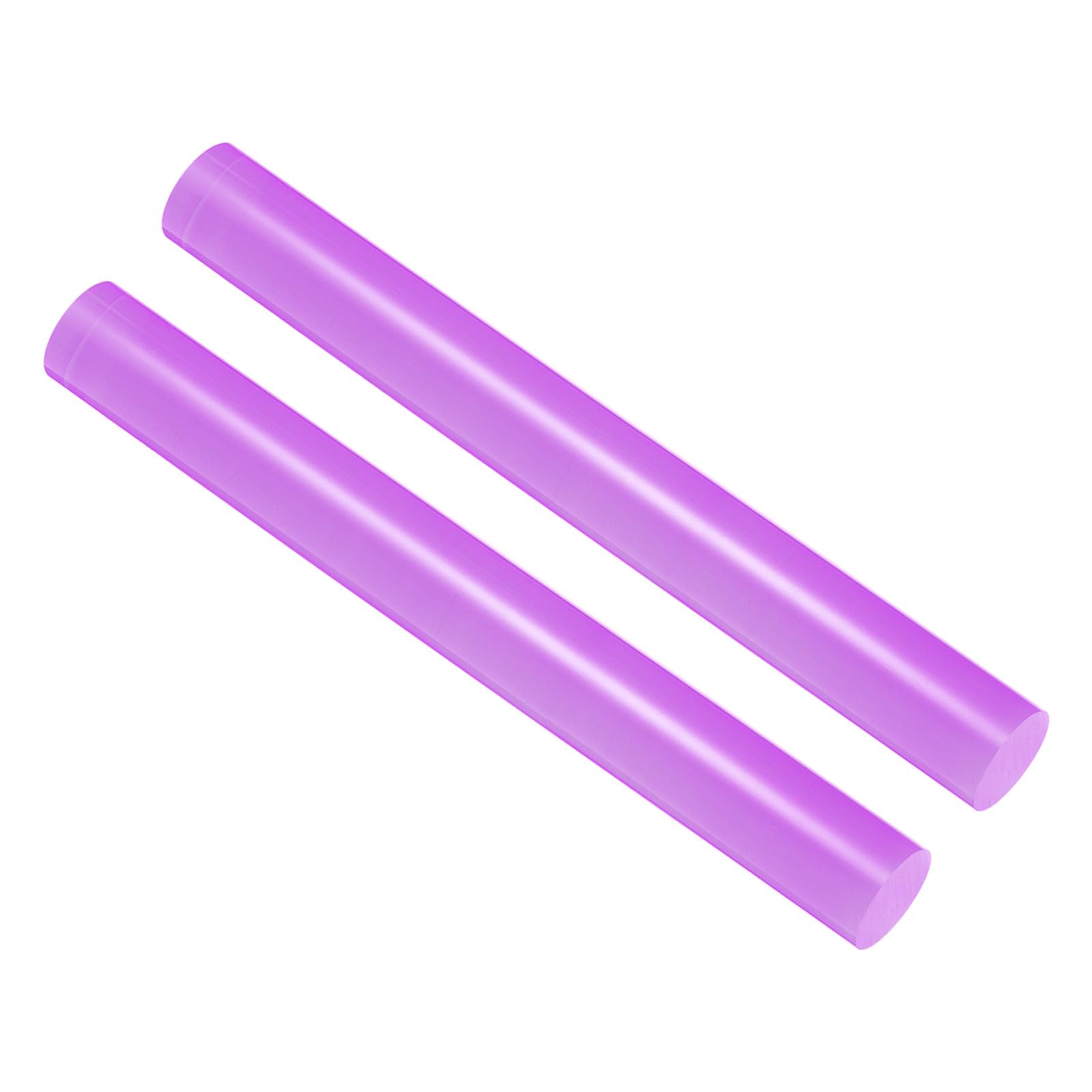 CoCud Acrylic Clay Roller, 9 Inch Length 1 Inch Dia., Acrylic Non-Stick Rolling Pin Roller Purple - (Applications: for Shaping Sculpting), 2-Pieces