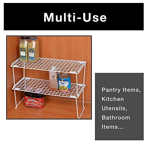 Smart Design Stacking Shelf Rack Extra Large 22 x 10 Inch