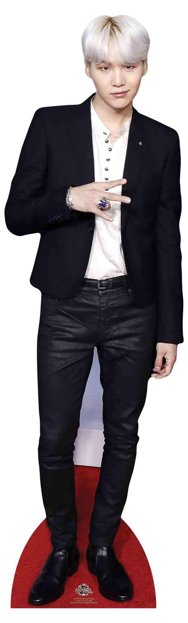 Star Cutouts CS1338 BTS Min Yoon-gi Suga – 90cm Star Mini Cardboard Cutout for Bangtan Boys Fans, Parties & Displays