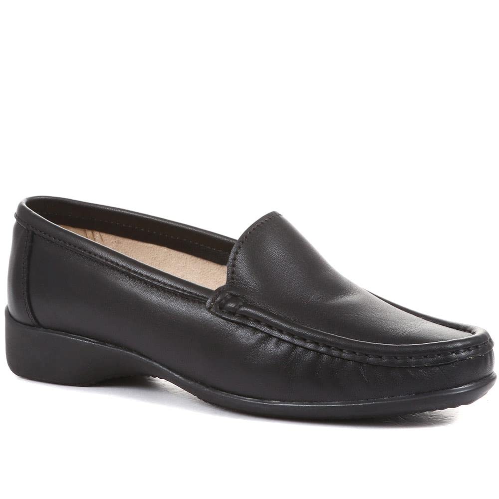 Pavers Smart Leather Loafers - Black Size 3