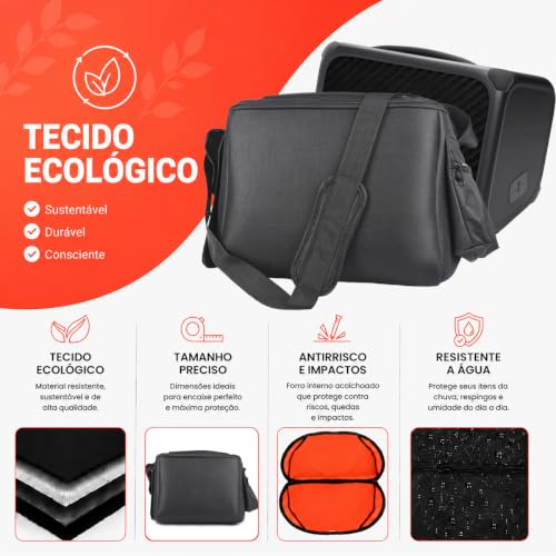 Case Bag Bisbel Compatível BandBox Trio Caixa Som Bluetooth Proteção Total Portátil Premium Resistente