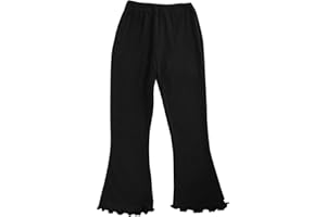 Girls Ribbed Flare Leggings Bootcut Pants Stretchy Trousers Elastic Waist Casual Dance Lounge 2026 for Teen Girls
