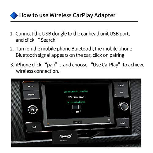 CarlinKit Wireless CarPlay Adapter for Factory Carplay Cars, for
